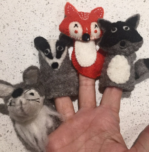 PAPOOSE TOYS - Woodland Finger Puppets - Set of 4